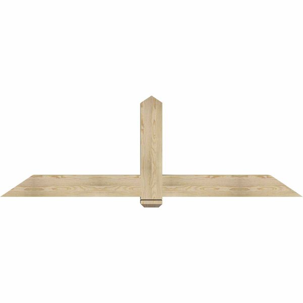 Ekena Millwork Eugene Rough Sawn Timber Gable Bracket, Douglas Fir, 84"W x 28"H x 6"D x 6"F, 8/12 Pitch GBW084X28X0606EUG00RDF - main